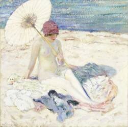 On the Beach (Frederick Carl Frieseke) - Muzeo.com
