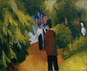 Parc avec Etang (August Macke) - Muzeo.com