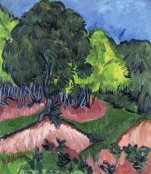 Paysage avec Châtaigner (Ernst Ludwig Kirchner) - Muzeo.com