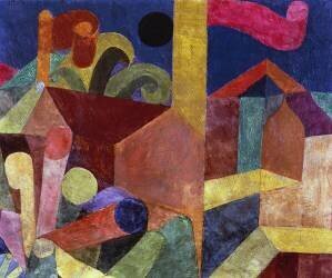Paysage avec drapeaux (Paul Klee) - Muzeo.com