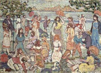 Paysage avec figures (Maurice Brazil Prendergast) - Muzeo.com