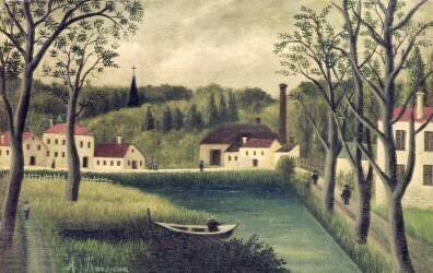 Paysage avec Pêcheur (Henri Rousseau) - Muzeo.com