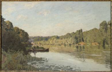 Paysage de Bougival (Alfred Sisley) - Muzeo.com