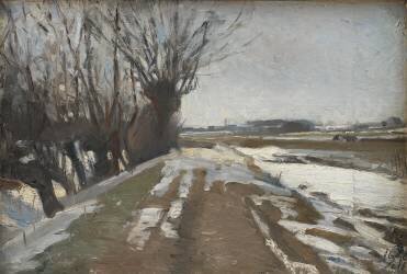 Paysage d'hiver (Albert Gottschalk) - Muzeo.com