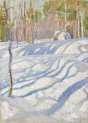 Paysage hivernal ensoleillé (Pekka Halonen) - Muzeo.com
