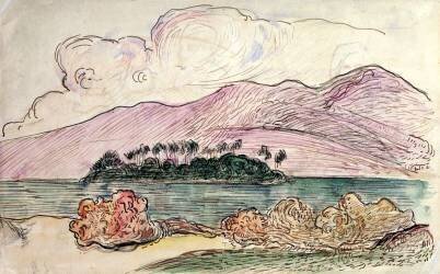 Paysage tahitien (Paul Gauguin) - Muzeo.com