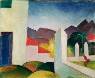 Paysage tunisien (August Macke) - Muzeo.com