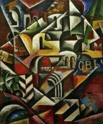Paysage urbain cubiste (Lioubov Popova) - Muzeo.com