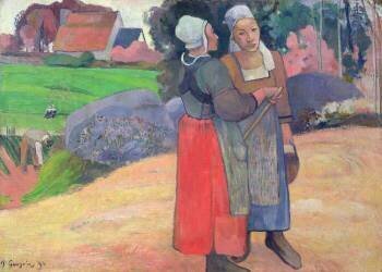 Paysannes Bretonnes (Paul Gauguin) - Muzeo.com