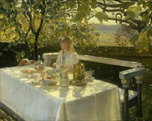 Petit-déjeûner au jardin (Anna Kirstine Ancher) - Muzeo.com