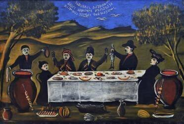 Pique-Nique familial (Niko Pirosmani) - Muzeo.com