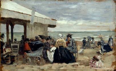 Plage (Eugène Boudin) - Muzeo.com