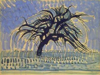 Pommier en bleu (Piet Mondrian) - Muzeo.com