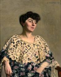 Portrait de Marthe Mellot (1870-1947), actrice, femme de Alfred Natanson (Félix Vallotton) - Muzeo.com