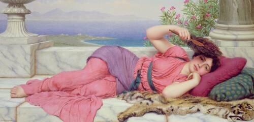 Repos de midi (John William Godward) - Muzeo.com