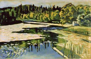 Rivière en automne (Wassily Kandinsky) - Muzeo.com