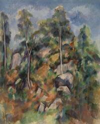 Roches et arbres (Paul Cézanne) - Muzeo.com