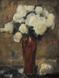 Roses Blanches (Joaquin Sorolla y Bastida) - Muzeo.com
