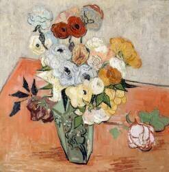 Roses et anémones (Vincent van Gogh) - Muzeo.com