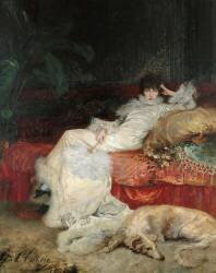 Sarah Bernhardt, Sarah-Henriette Bernard, dite (1844-1923) artiste dramatique (Georges Clairin) - Muzeo.com