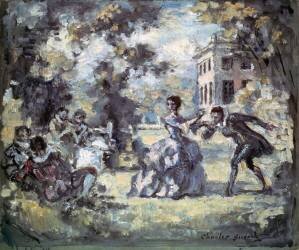 Scène amoureuse (Charles Francois Prosper...) - Muzeo.com