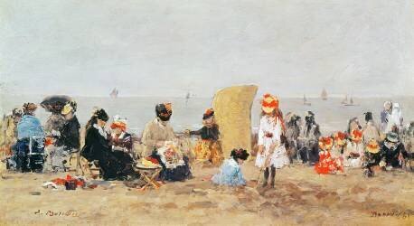 Scène de plage (Eugène Boudin) - Muzeo.com