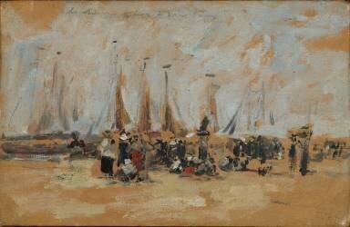 Scène de plage (Eugène Boudin) - Muzeo.com