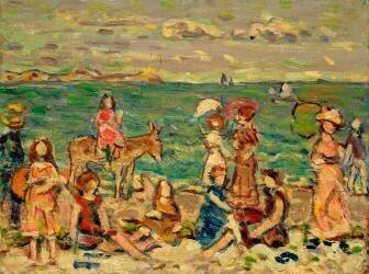 Scène de plage (Maurice Brazil Prendergast) - Muzeo.com
