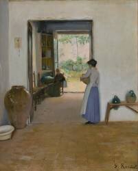 Scène d'intérieur (Santiago Rusiñol) - Muzeo.com