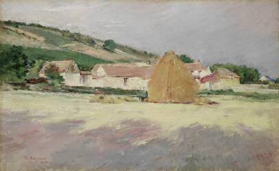 Scène à Giverny (Theodore Robinson) - Muzeo.com