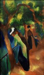 Sentier ensoleillé (August Macke) - Muzeo.com