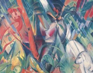 Sous la pluie (Franz Marc) - Muzeo.com