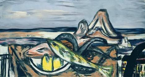 Nature morte avec les poissons (Max Beckmann) - Muzeo.com