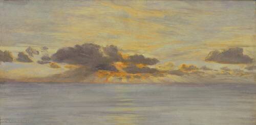 Coucher de soleil (John Brett) - Muzeo.com