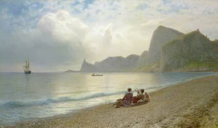 Sur la plage (Lef Feliksovich Lagorio) - Muzeo.com
