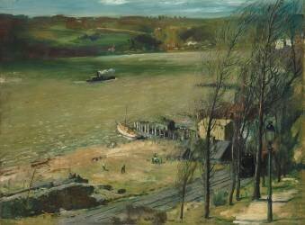 Sur l'Hudson (George Wesley Bellows) - Muzeo.com