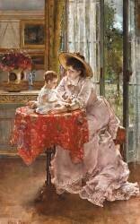 The Contented Mother (Alfred Stevens) - Muzeo.com