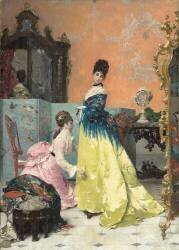 The Fitting (Alfred Stevens) - Muzeo.com