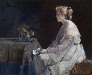 The gift (Alfred Stevens) - Muzeo.com