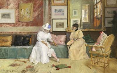 Un appel amical (William Merritt Chase) - Muzeo.com