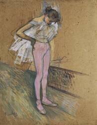 Une Danseuse ajustant son Léotard (Henri de Toulouse-Lautrec) - Muzeo.com