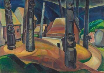 Village de Kispiax (Emily Carr) - Muzeo.com