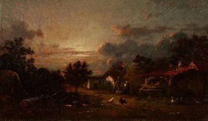 Village Scene (Jules Dupré) - Muzeo.com