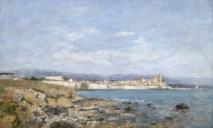 Vue d'Antibes (Eugène Boudin) - Muzeo.com