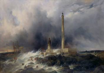 Vue du phare de Gatteville (Jean Louis Petit) - Muzeo.com