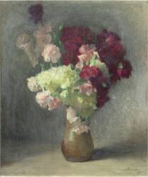 Bouquet d'oeillets (Léon Daniel Saubès) - Muzeo.com