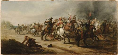 Combat de cavalerie (Pieter Meulener) - Muzeo.com