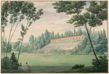 Douze vues du domaine de Malmaison : la serre chaude (Auguste Garneray) - Muzeo.com