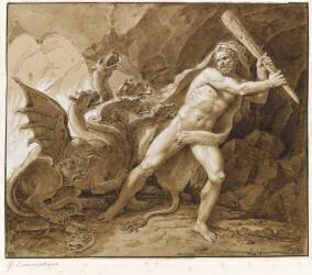 Hercule terrassant l'Hydre (Giuseppe Cammarano) - Muzeo.com