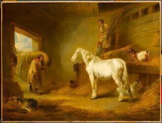 Intérieur d'étable (George Morland (d'après)) - Muzeo.com